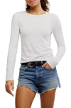 Free People Nova Long Sleeve T-shirt In White