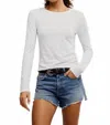 Free People Nova Tee Long Sleeve Shirt In White