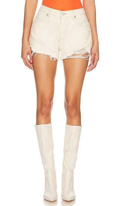 Free People Now Or Never Denim Short In White