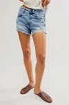 Free People Now Or Never Denim Short In Moon Child