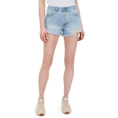 Free People Now Or Never Denim Short In Moon Child In Blue