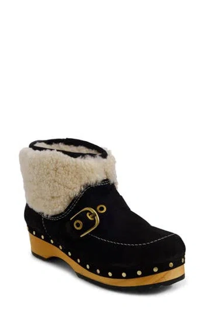 FREE PEOPLE FREE PEOPLE OAK GENUINE SHEARLING CLOG BOOT