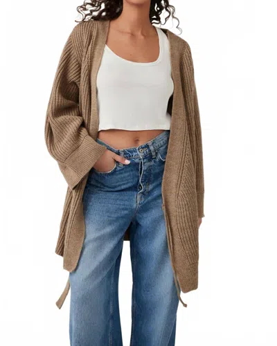 Free People Obi Cardigan In Driftwood In Brown
