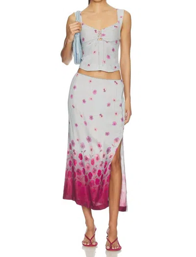 Free People Of The Season Set In Dusty Blue Combo