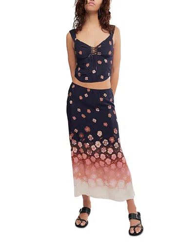 Free People Of The Season Top & Skirt Set In Blue