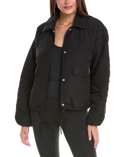 Free People Off The Bleachers Coaches Jacket In Black