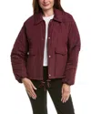 Free People Off The Bleachers Coaches Jacket In Red