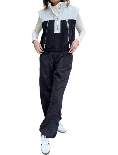 Free People Off The Record Pants In Black