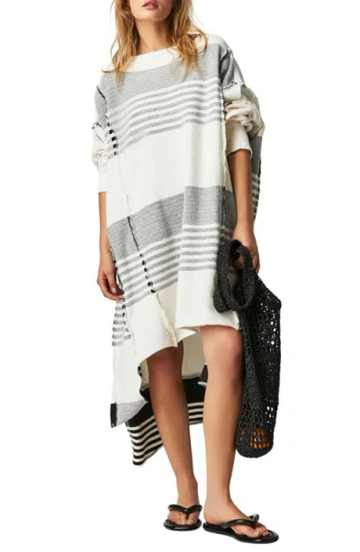 Free People Off The Shelf High-low Maxi Dress In Black Combo