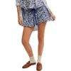Free People Offbeat Printed Shorts In Navy Combo