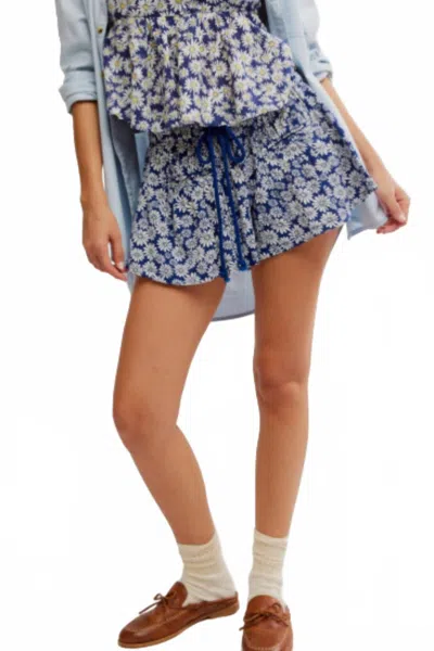 Free People Offbeat Printed Pull On In Navy Combo In Blue