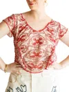 Free People Oh My Baby Crop Mesh T-shirt In Multi