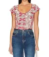 Free People Oh My Baby Tee In Sand Combo In Multi