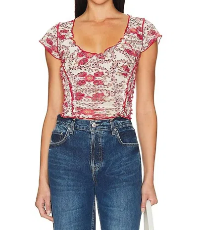 Free People Oh My Baby Tee In Sand Combo In Multi