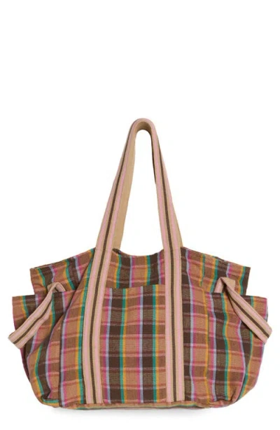 Free People Oksana Plaid Tote Bag