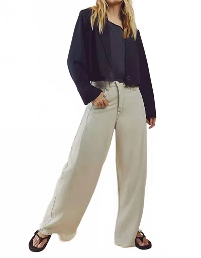 Free People Old West Slouchy Jean In Mushroom In Gray