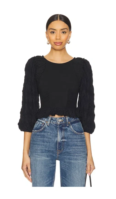 Free People Oliva Top In 黑色