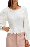 Free People Olivia Contrast Stitch Knit Top