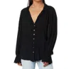 Free People Olivia Smocked Top In Black In Black