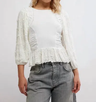 FREE PEOPLE OLIVIA TOP IN OPTIC WHITE