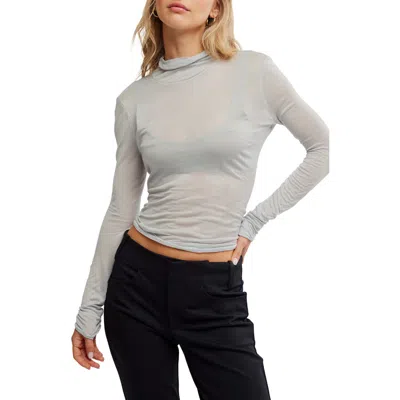 Free People On Air Sheer Sweater In Moonrock