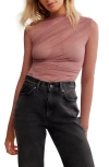 Free People On My Way Mesh Bodysuit In Pink
