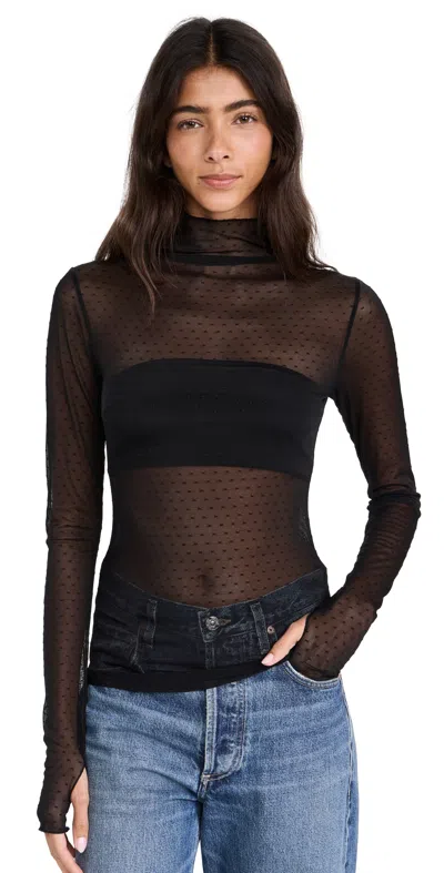 Free People On The Dot Layering In Black