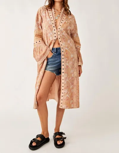FREE PEOPLE ON THE ROAD DUSTER IN FLORAL COMBO