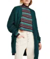 FREE PEOPLE ONCE IN A LIFETIME WOOL BLEND CARDIGAN IN EVERGREEN