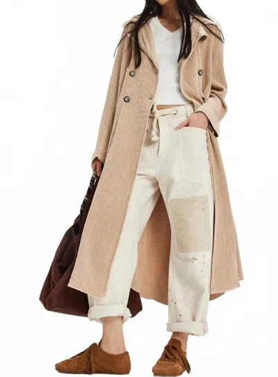 Free People One Landon Jacket In Sand In Brown
