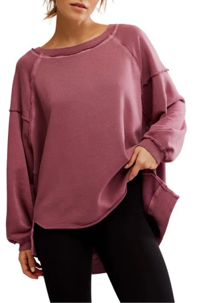 Free People One To Beat Oversize Pullover In Clove
