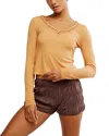 Free People Only You Long Sleeve Pajama Top In Yellow