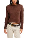 Free People Opal Cropped Sweater In Brown