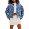 Free People X We The Free Opal Swing Denim Jacket In Fallen Daisy