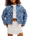 Free People X We The Free Opal Swing Denim Jacket In Fallen Daisy