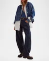 Free People Opal Swing Denim Jacket In Got The Blues In Blue