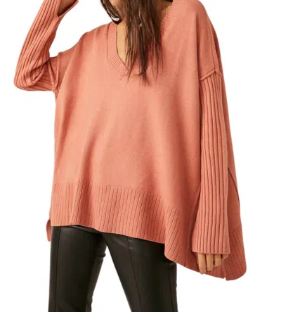 Free People Orion A Line Tunic Top In Lightest Rose In Multi