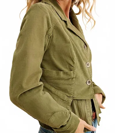 Free People Orly Cord Heritage Jacket In Olive In Green