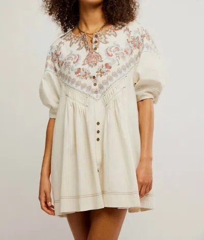 Free People Orson Mini Dress In Ivory Combo In White