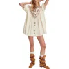 Free People Orson Shift Minidress In Neutral