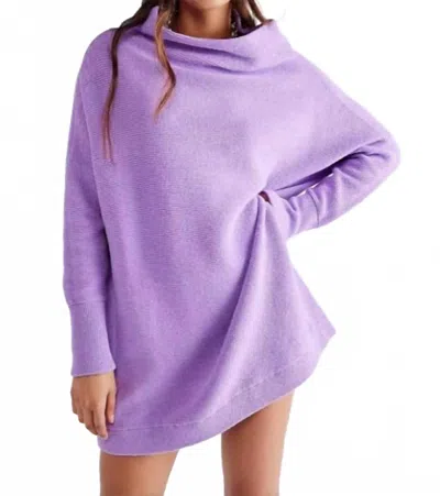 Free People Ottoman Slouchy Tunic Sweater In Misty Plum In Purple