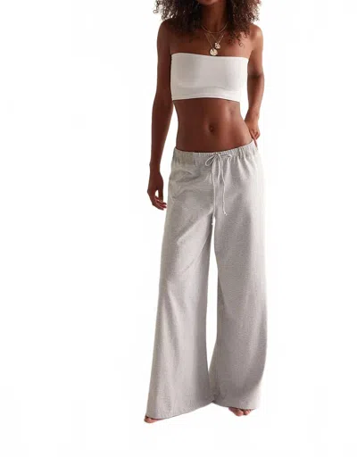 Free People Out And About Low Rise Wide Leg Pants In White