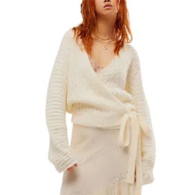 Free People Over You Cardigan Cream In Neutrals
