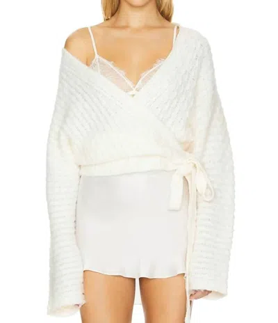 Free People Over You Cardigan In Cream In White