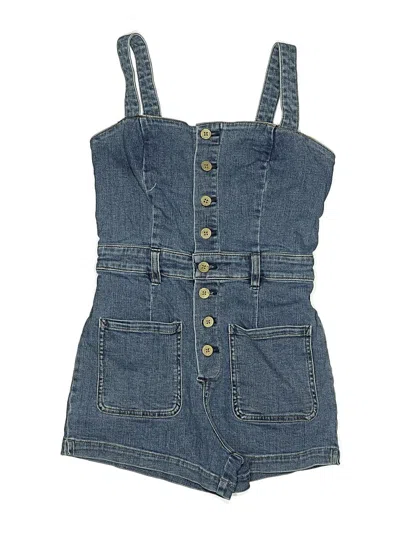 Pre-owned Free People Overall Shorts In Blue