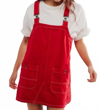Free People Overall Smock Mini Dress In Heart Eyes