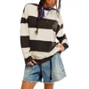 Free People Oversize Stripe Sweatshirt In Multi