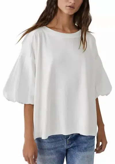Free People Oversized Blossom Tee In White