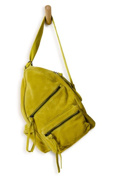 Free People Oxford Suede Sling Bag In Yellow