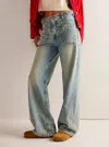 Free People Palmer Cuffed Jean In La La Land In Multi
